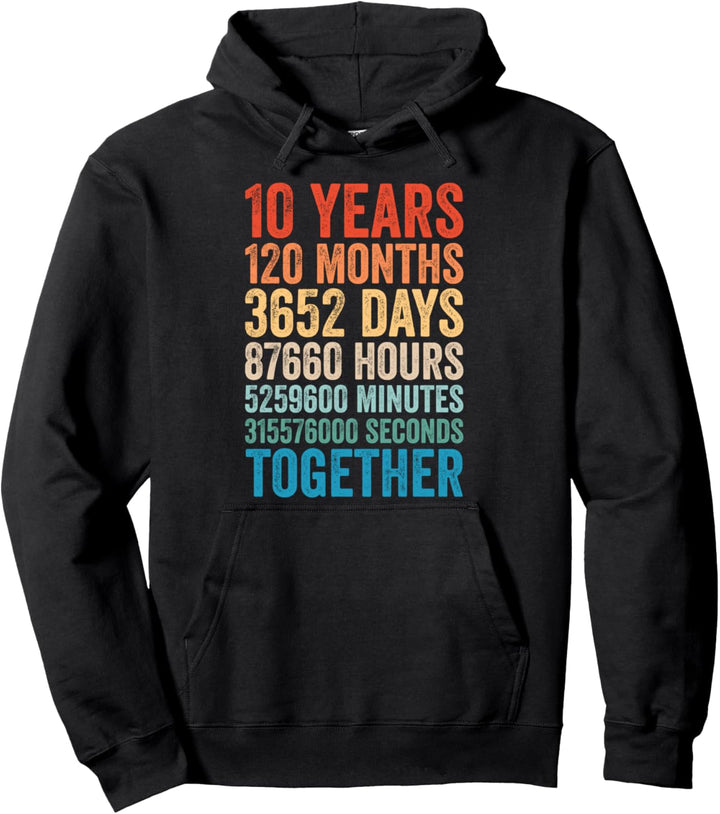 10 Jahre Jubiläum Er Sie Paar 10. Hochzeit Pullover Hoodie