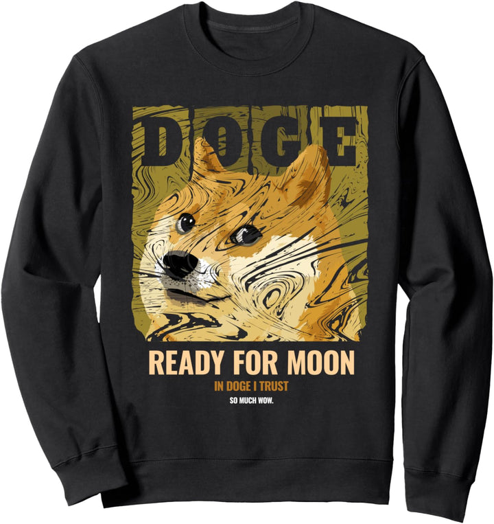 Dogecoin To The Moon Crypto Doge Meme Kryptowährung Sweatshirt