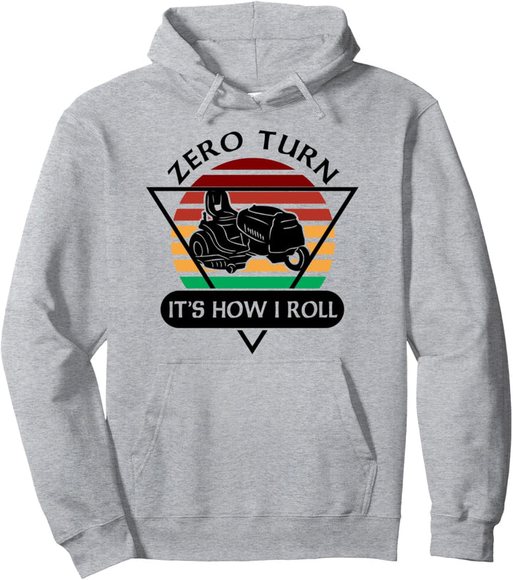 Lustige Null-Wende-Rasenmäher Vintage Sonnenuntergang Hof Ar Pullover Hoodie