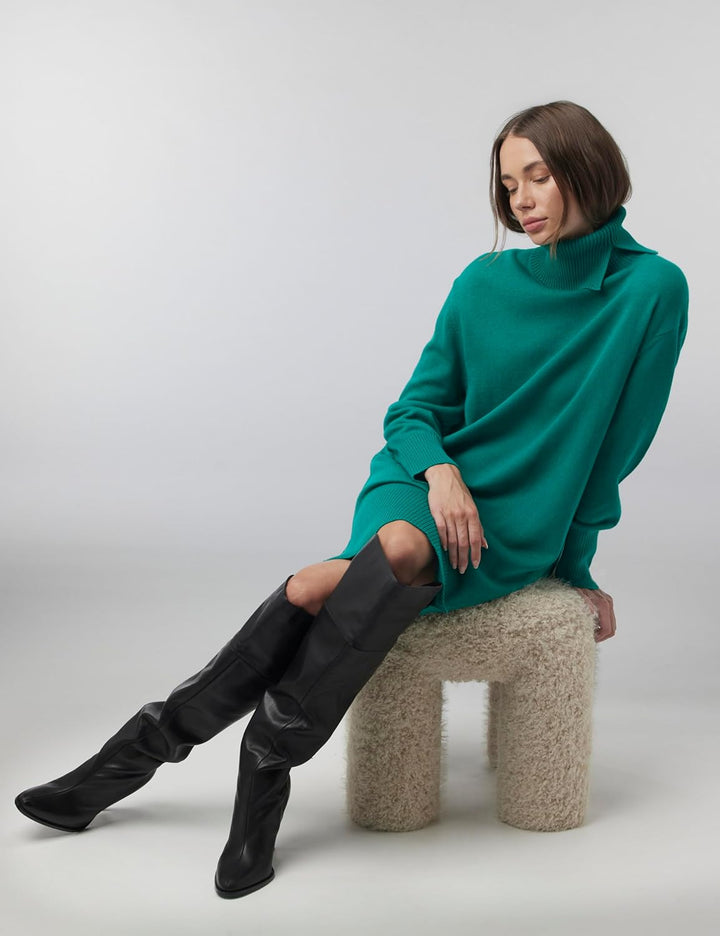BOSS Damen C_fimalaya Knitted Dress M Open Green393, M Open Green393