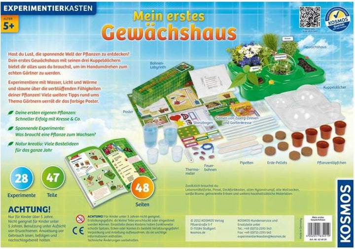 Kosmos 634919 - Mein erstes Gewächshaus, Das Original, Erstes Gärtnern für Kinder ab 5 Jahre, Komple
