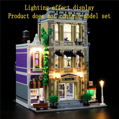 GEAMENT LED Licht-Set Kompatibel mit Lego Polizeistation (Police Station) - Beleuchtungsset für Crea