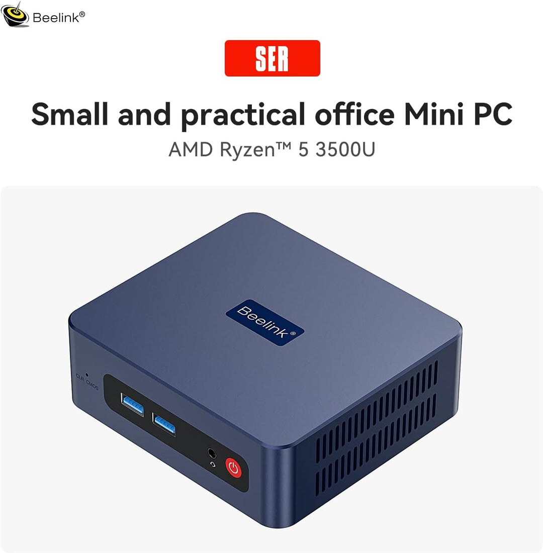 Beelink AMD Mini PC Ryzen 7 5800H(8C/16T,bis zu 4.4GHz), SER5 Pro Mini Computer W11 Pro, 16G DDR4 RA