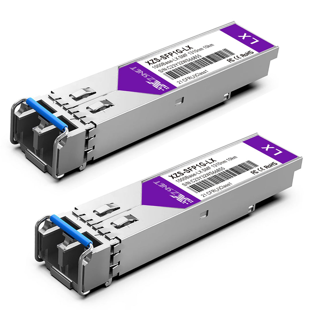 1000BASE-LX SFP Transceiver, 1.25G SFP zu LC Singlemode Fiber Modul für Cisco GLC-LH-SMD, Ubiquiti U