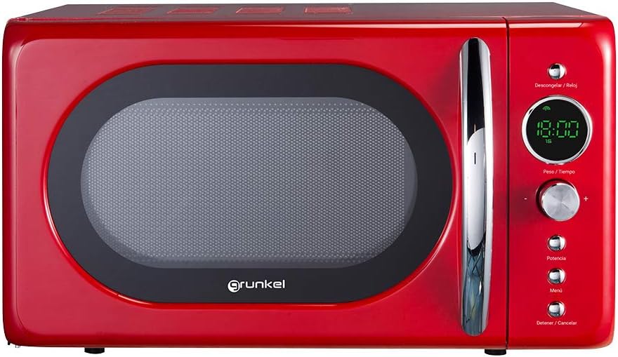 Grunkel MW-DG R - Microwave made of stainless steel Rot, Rot