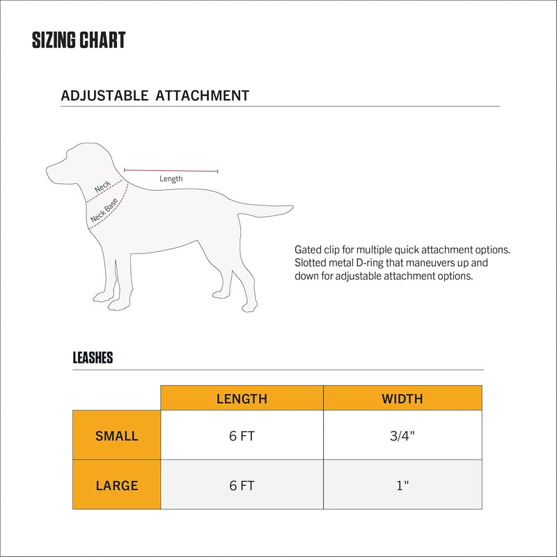 Carhartt Hunde Leine Tradesman, Schwarz, L, P000346822 Schwarz/Messing gebürstet L, Schwarz/Messing