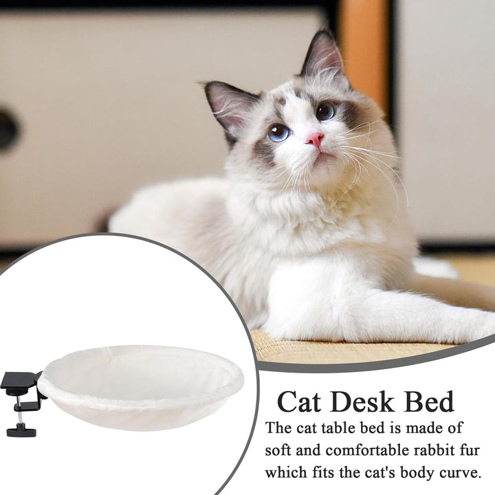 Katzen Schreibtischbett - 180° Drehbare Katzenhängematte Mit Bis Zu 22 Kg Tragkraft | Ergonomisches