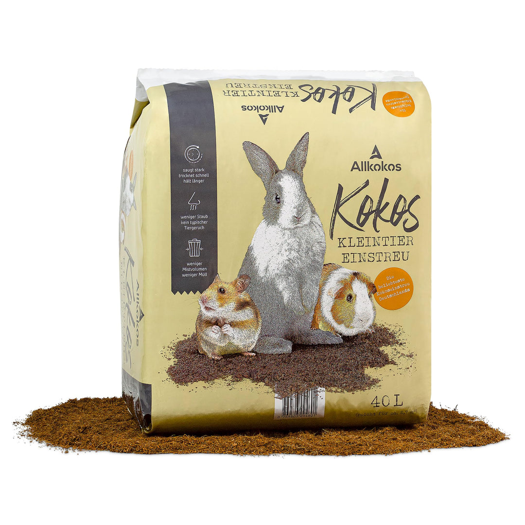 Allkokos Kokoskleintiereinstreu (2x40 Liter) 2 x 40 Liter Kokoseinstreu, 2 x 40 Liter Kokoseinstreu