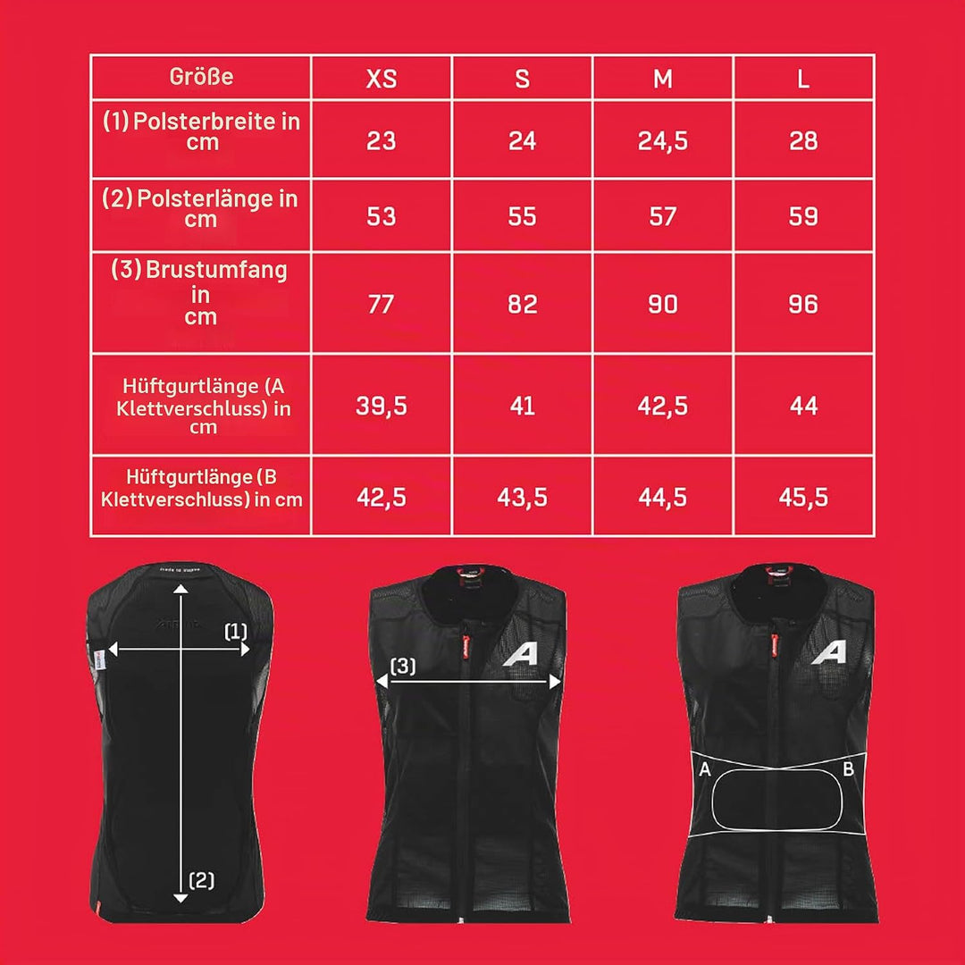 ALPINA PROSHIELD WOMEN VEST - Flexibler, Atmungsaktiver &amp; Individuell Einstellbarer Rückenprotektor