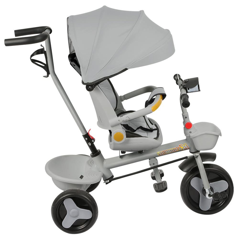 Kompakter Kinderwagen - Bis 25 kg, Neigbar, Faltbar mit Getränkehalter, Regenschutz, Sonnenverdeck (