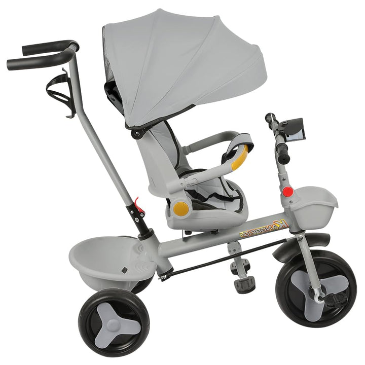 Kompakter Kinderwagen - Bis 25 kg, Neigbar, Faltbar mit Getränkehalter, Regenschutz, Sonnenverdeck (