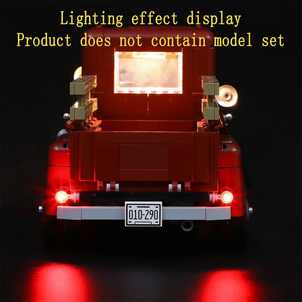 GEAMENT LED Licht-Set Kompatibel mit Lego Pickup Truck - Beleuchtungsset für Creator 10290 Baumodell