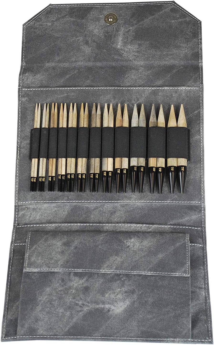 Lykke Driftwood Geschenk Set - 5 Rundstricknadel zum Wechseln in 12 Grössen von 3 5mm bis 12mm (Umbe