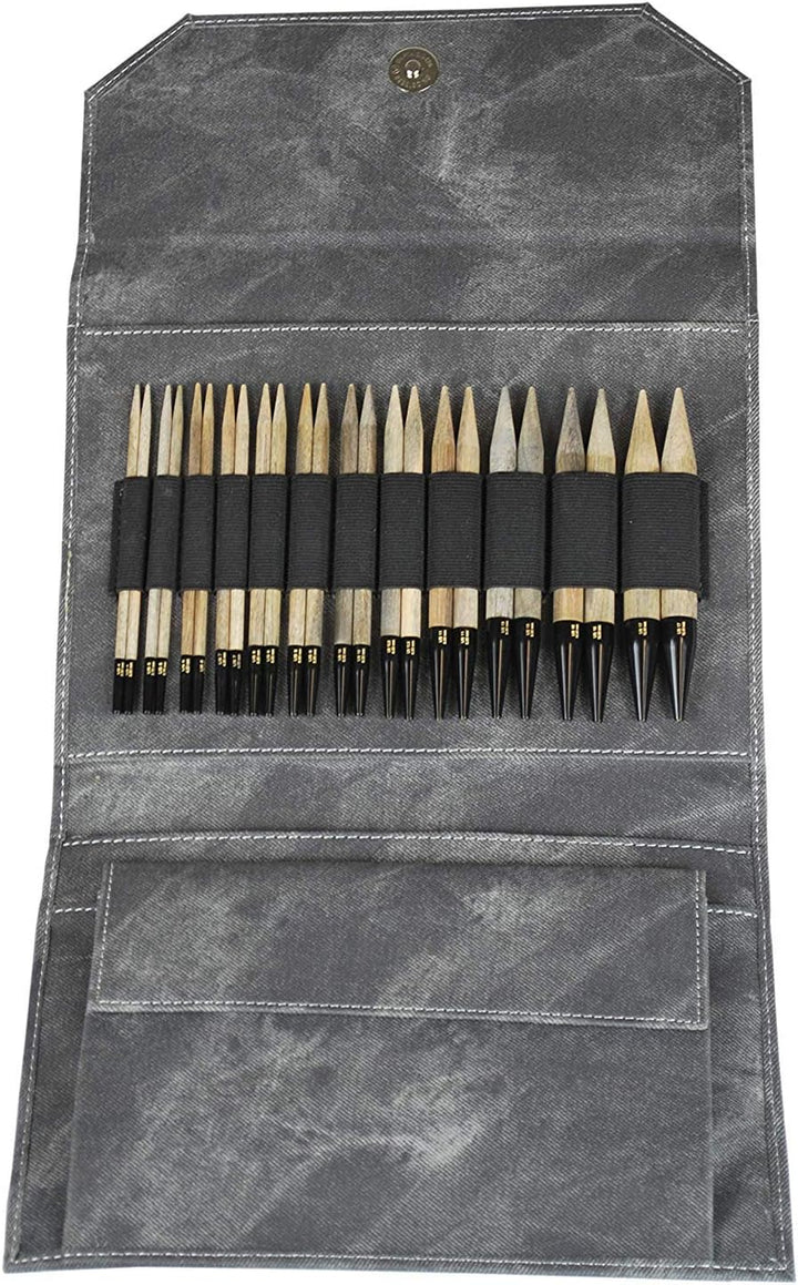 Lykke Driftwood Geschenk Set - 5 Rundstricknadel zum Wechseln in 12 Grössen von 3 5mm bis 12mm (Umbe