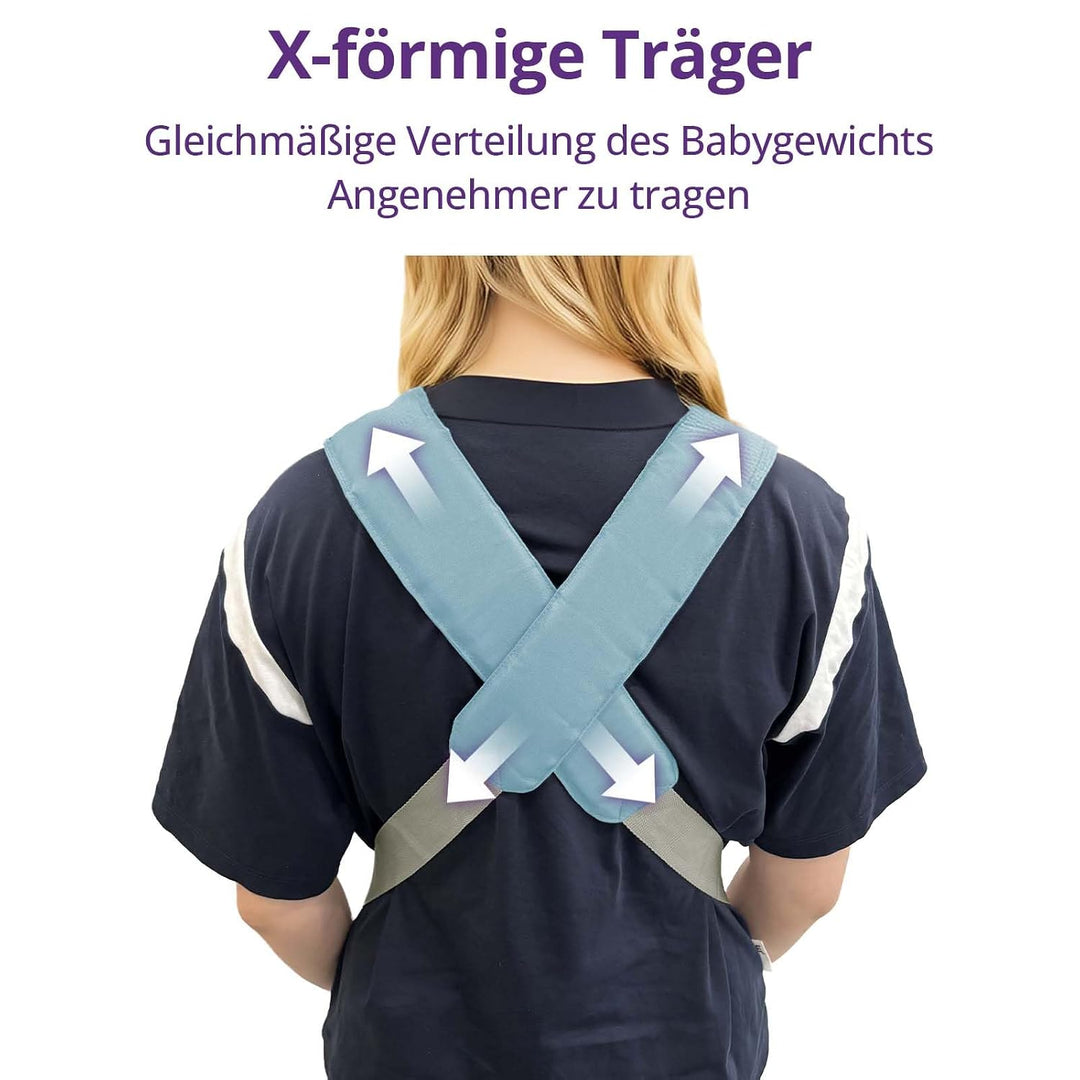 Ergonomische Babytrage mit verstellbarem Riemen, 4-in-1-Tragetasche für Neugeborene und Kleinkinder,