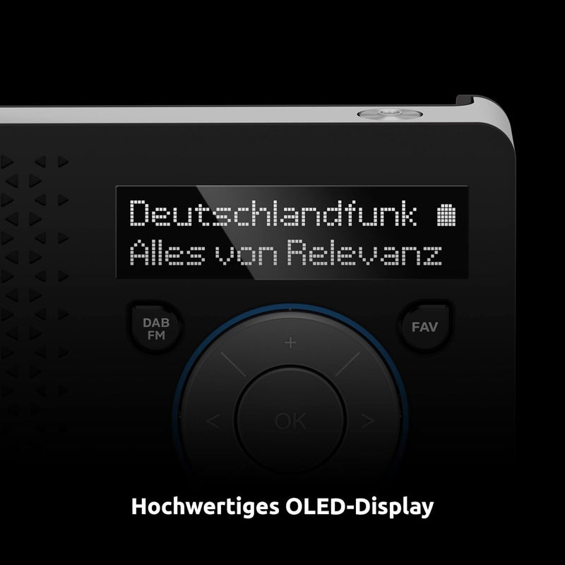 TechniSat DIGITRADIO 1 – Tragbares DAB+ Radio mit Akku (DAB, UKW, Lautsprecher, Kopfhöreranschluss,