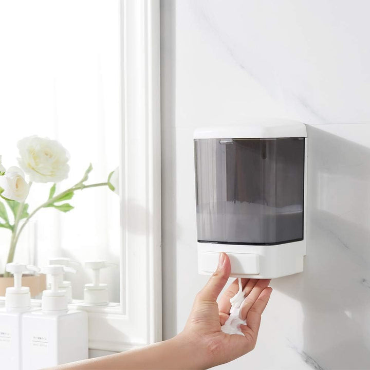 Evhome Manueller Seifenspender Küche Bad Wand-Seifenspender Flüssigseife Behälter Shampoo Gel Kammer