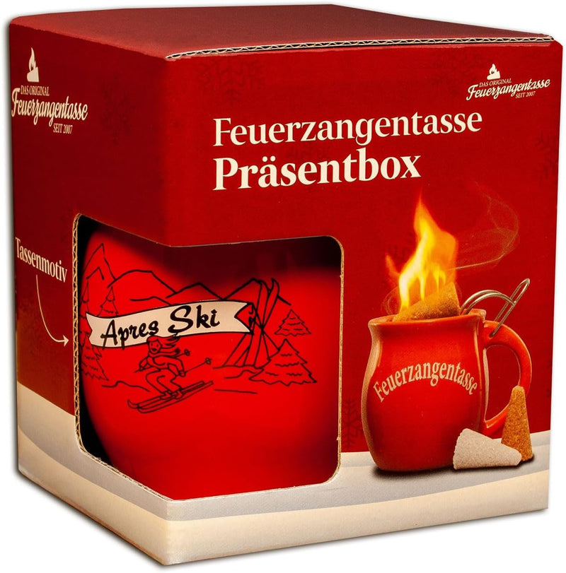 Feuerzangentasse 1er-Set, mit Rum, Rot/Après-Ski - für Feuerzangenbowle Rot / Après-ski, Rot / Après