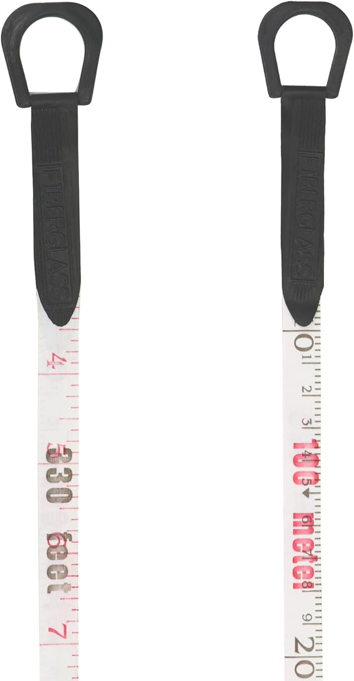 QWORK® 2 Stück Bandmass Fiberglas, Rollmassband, 100M /330 FT, Doppelseitig 2 Stück 100M /330 FT, 2