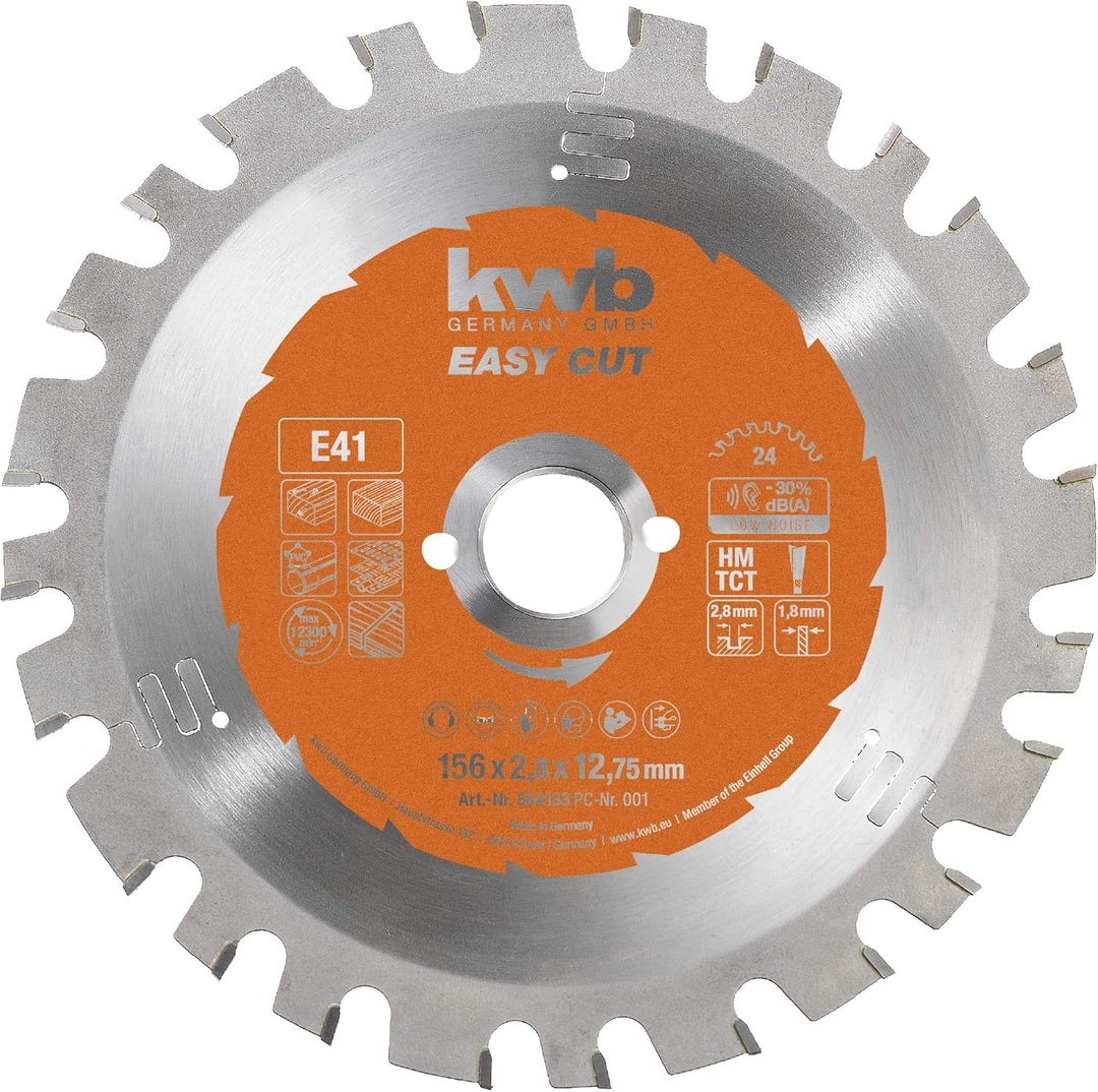 kwb Kreissägeblatt 156 x 12,75 mm, Made in Germany, Nagelfest, für Holz mit Metallresten, Universal