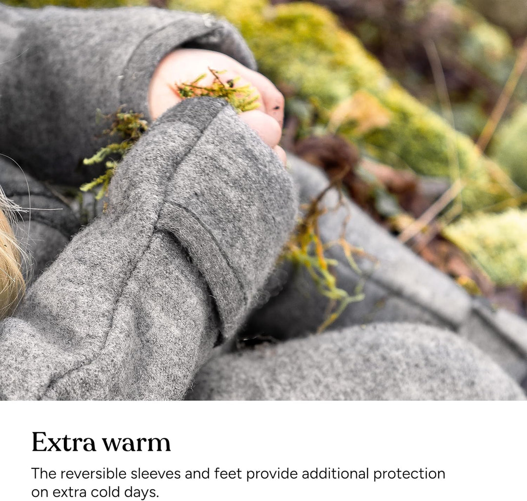 Ehrenkind® WALKOVERALL | Baby Wollwalk-Overalls aus Natur Schurwolle mit Reissverschluss | Walk Woll