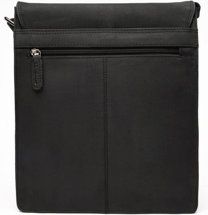 LEABAGS London Leder Umhängetasche – Vintage Messenger Bag aus Echtleder für Damen & Herren – Kleine