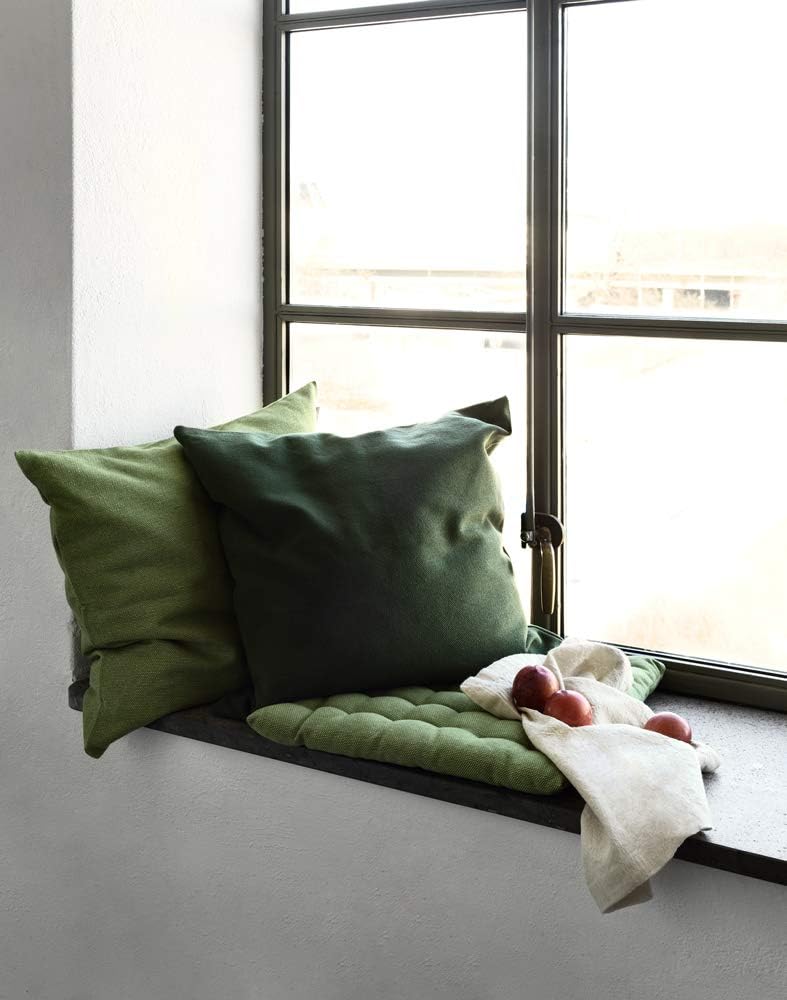 Linum Pepper Elegantes Sitzkissen 40x40 cm, 100% Baumwolle, Maschinenwaschbar, Granitgrau 40x40cm Gr