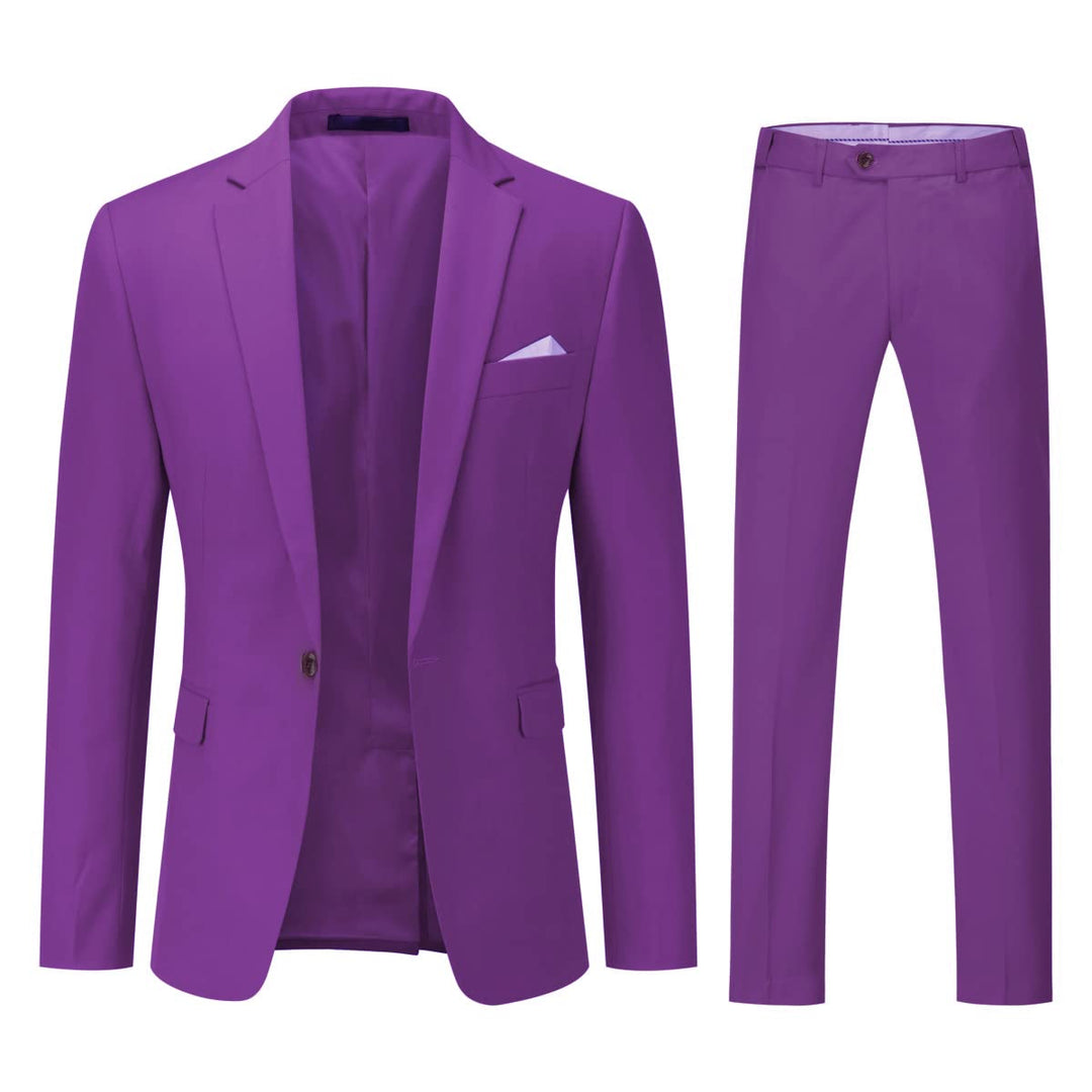 YOUTHUP Anzug Herren 2 Teilig Slim Fit Herrenanzug Business Hochzeit Modern Anzüge Sakko Anzughose,