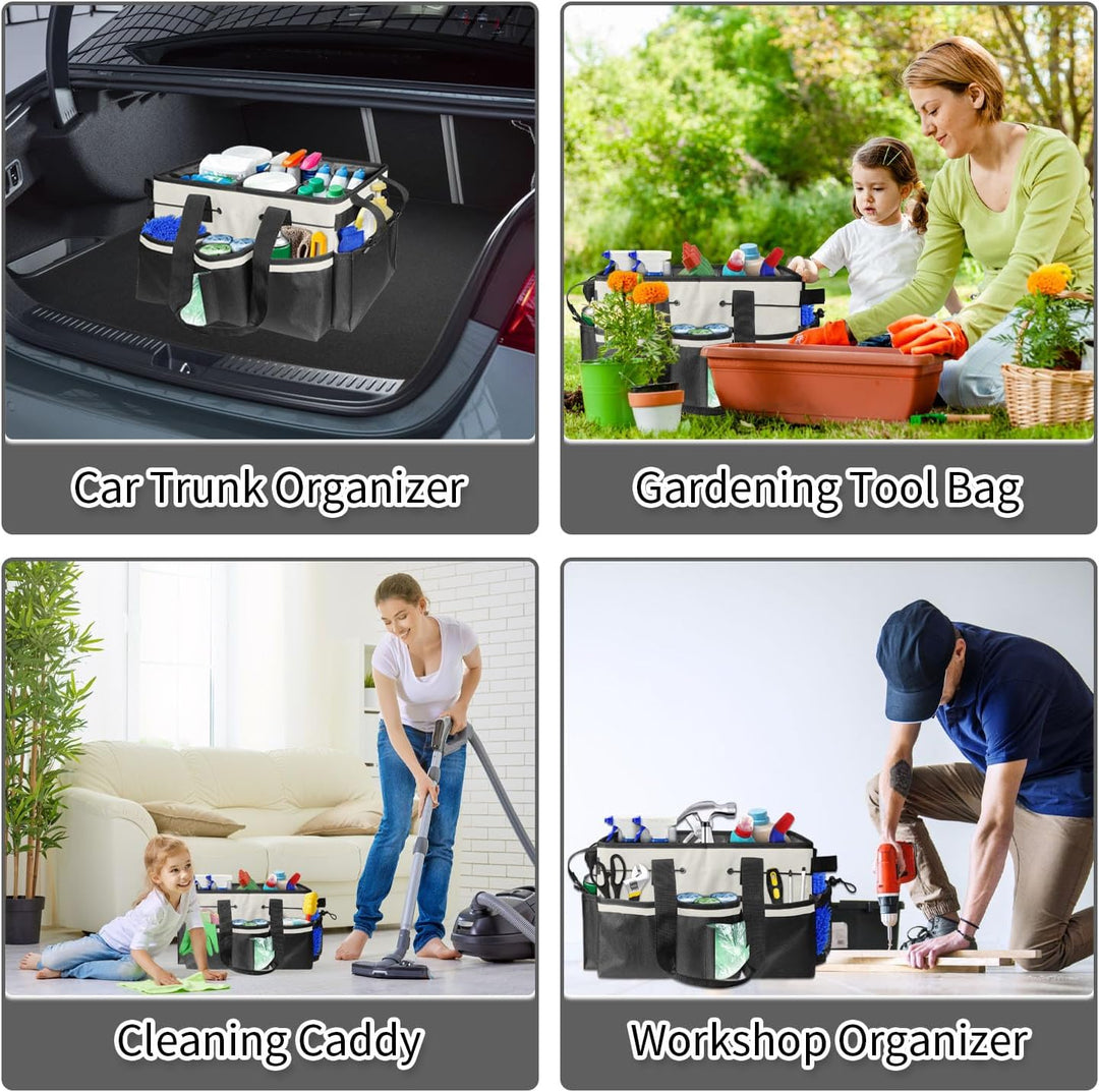 Boczif Reinigungs-Caddy-Tasche, tragbar, mit Griff, Schultergurten und Abnehmbarer Trennwand, Werkze