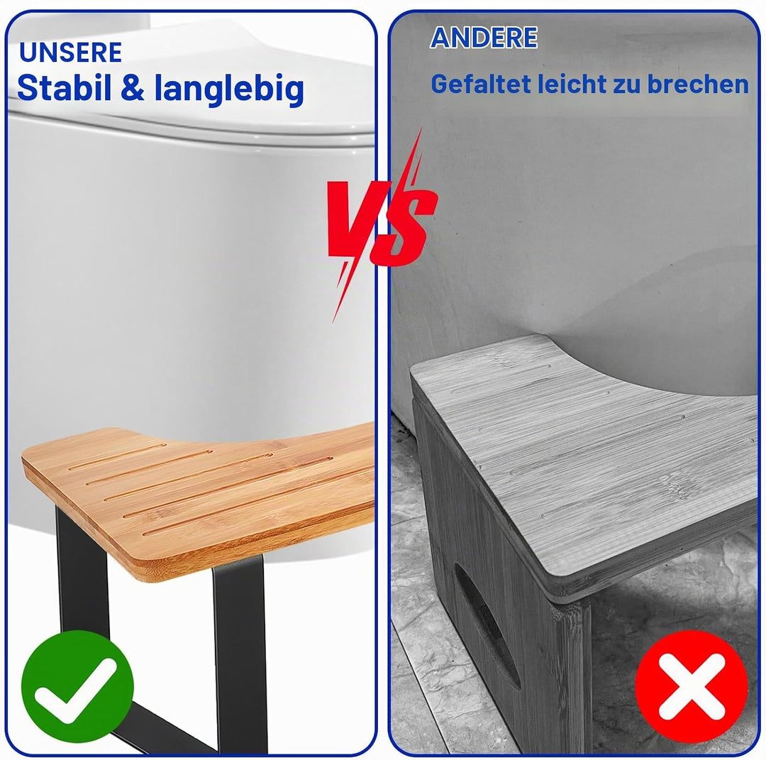 Toilettenhocker Erwachsene, Kackhocker Toilette, Gesunder Tragbarer Toilettenhocker, Klohocker Toile
