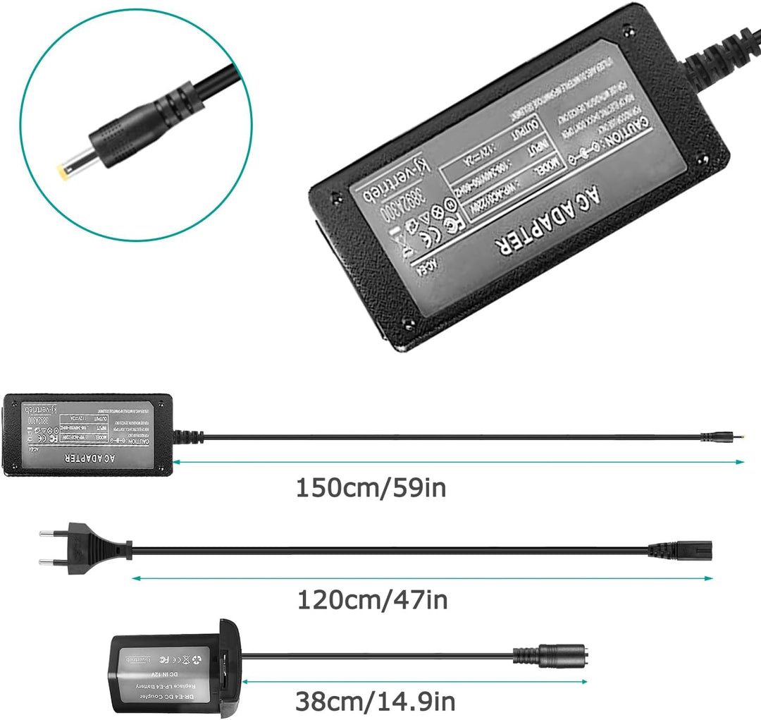 ACK-E4 AC-Netzteil DR-E4 DC-Koppler LP-E19 LP-E4 Dummy-Batterie für Canon EOS 1D C,1D X,1D Mark III,