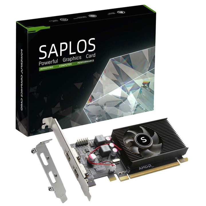 SAPLOS Radeon HD 6570 Grafikkarte, 2 HDMI, 1G GDDR3 64-bit, Video Cards PC, Low Profile Graphics Car
