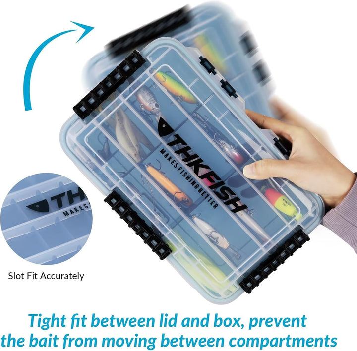 THKFISH Angelbox 3600 Köderbox 3700 Angeln Tackle Box Angelkoffer 2 Stück Wasserdicht sich hin- und