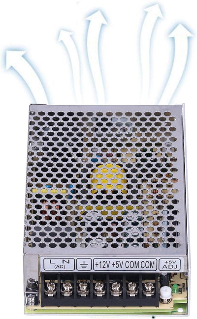 D-60A LED-Schaltnetzteil Universelles Geregeltes Schaltnetzteil Doppelausgang DC 5V / 4A 12V / 3A Ei
