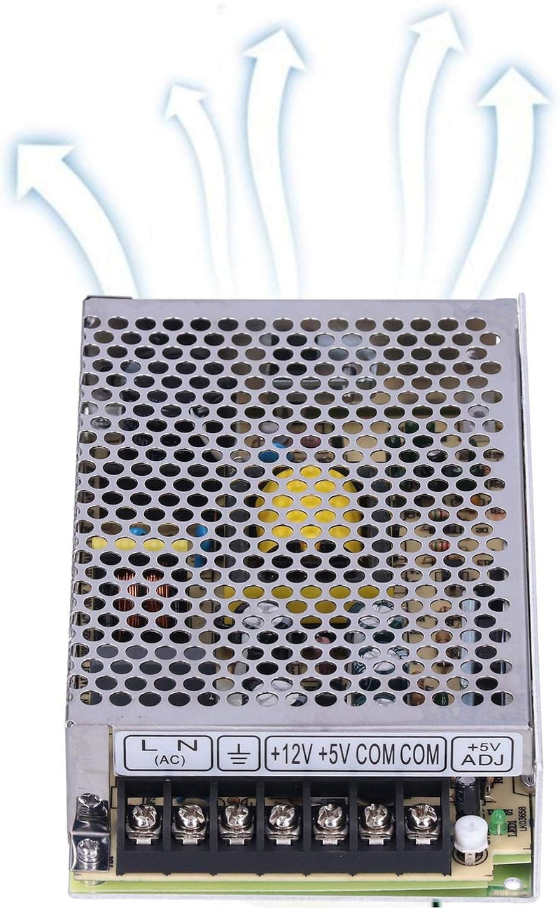D-60A LED-Schaltnetzteil Universelles Geregeltes Schaltnetzteil Doppelausgang DC 5V / 4A 12V / 3A Ei