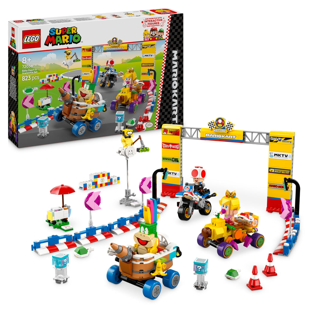 LEGO Super Mario: Mario Kart – Baby Peach & Grand Prix-Set, Nintendo Figuren – Toad, Lakitu, Baby Pe