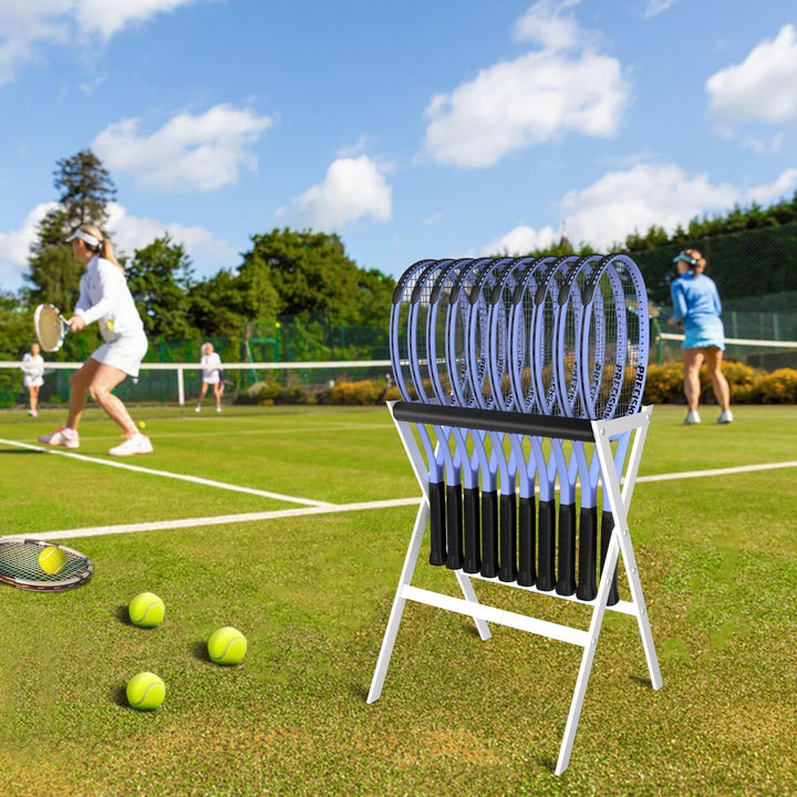 Tennisschlägerständer, Tennisschläger-Halter, Tennisschläger-Aufbewahrung, langlebig und verstaubar,