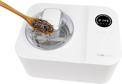 Clatronic Profi-Eismaschine mit Kompressor inkl. Timer, Ice Cream Maker für Eis, Sorbet und Frozen Y