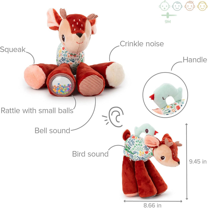 Lilliputiens - Interaktiver Klangplüsch Stella das REH - Ideal für Babys - Faszinierende Klänge - Fr