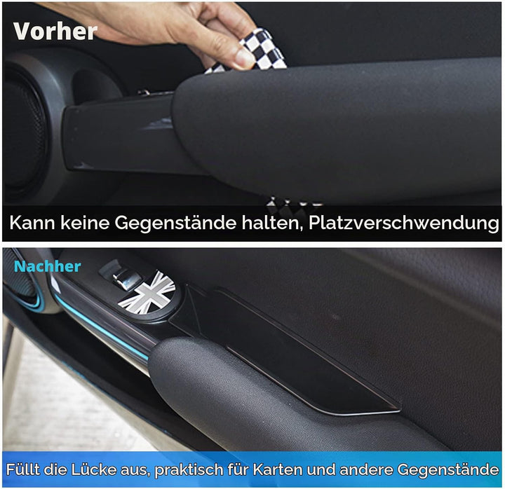 [2 Stück] CDEFG Kompatibel mit Mini Cooper F56 Auto Aufbewahrungsbox Autotür Innenrahmen Organizer A