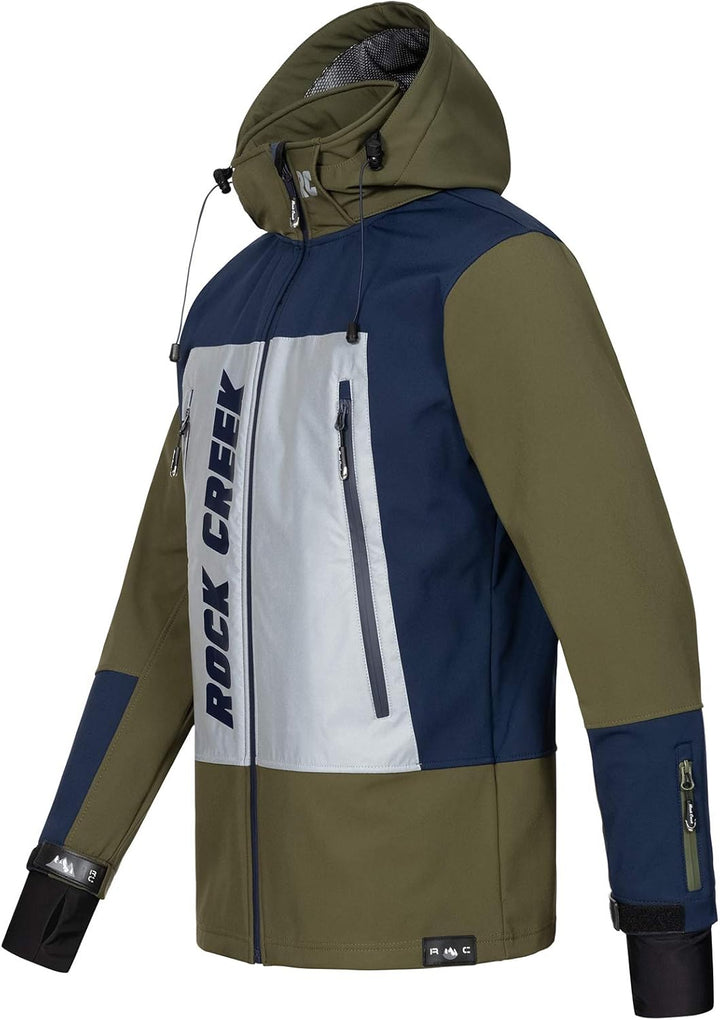 Rock Creek Herren Softshell Jacke Outdoor H-238 S Dunkelgrün, S Dunkelgrün