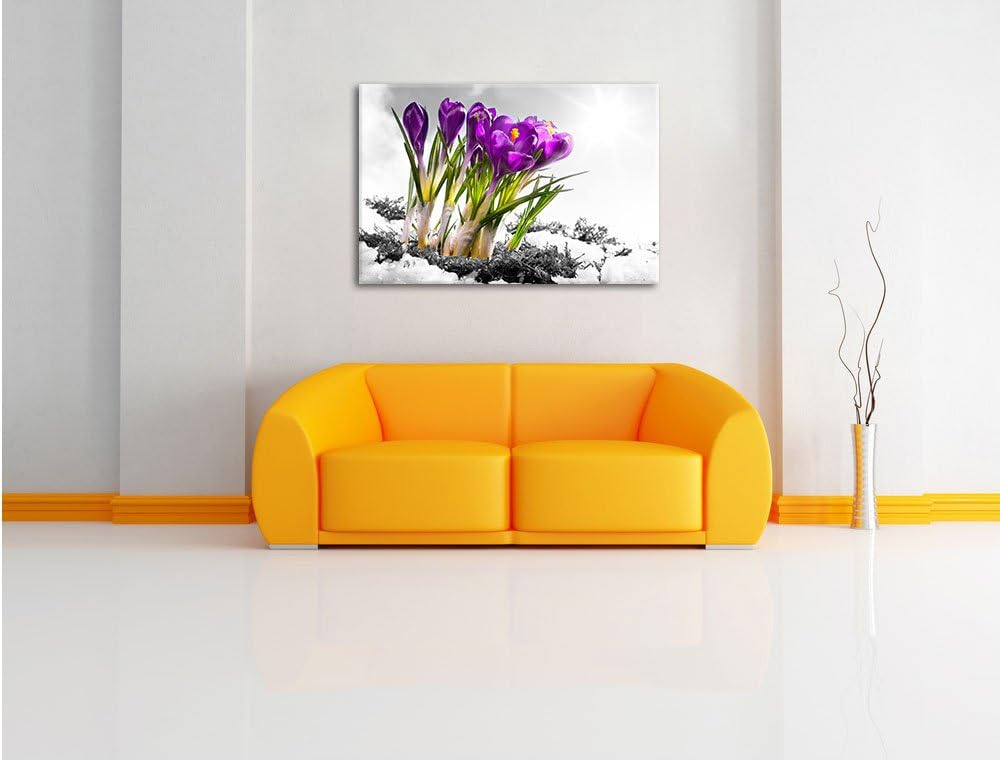 Pixxprint Kunst Frühling florwer Hintergrund als Leinwandbild/Grösse: 100x70 cm/Wandbild/Kunstdruck/
