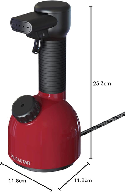 Laurastar IGGI Intense Red Tragbare Dampfreiniger, Desinfiziert und Dekontaminiert Textilien und Geg