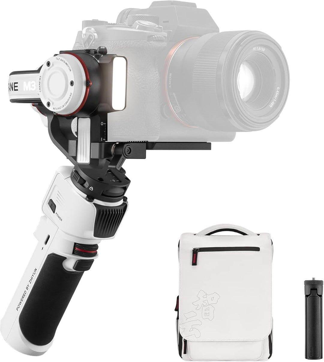 ZHIYUN Crane M3 Combo [Official] Gimbal für Kamera und Smartphone, 3-Achsen Stabilisator mit Tasche,