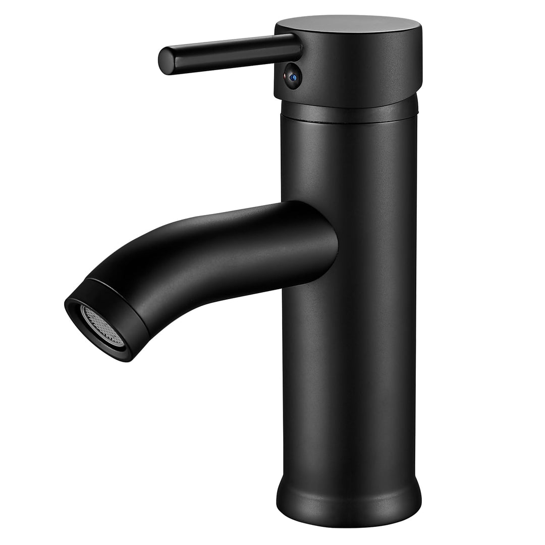 kisimixer Wasserhahn Bad Schwarz Waschtischmischer, Einhandmischer Waschbecken Armaturen mit Kalt/Wa