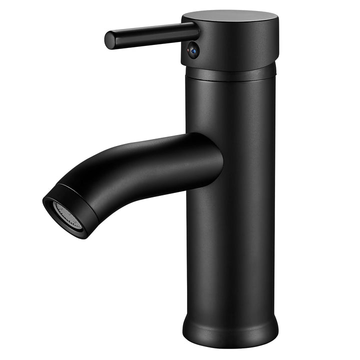 kisimixer Wasserhahn Bad Schwarz Waschtischmischer, Einhandmischer Waschbecken Armaturen mit Kalt/Wa