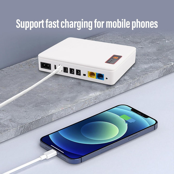Asixxsix Mini USV DC 20000 MAh Batterie Backup, Unterbrechungsfreie Stromversorgung mit Betriebsanze