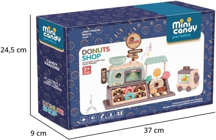 Donut Spielzeug Süsswarenladen Realistischer funktionaler Donut Ofen mit Licht und Sound Tragekorb S