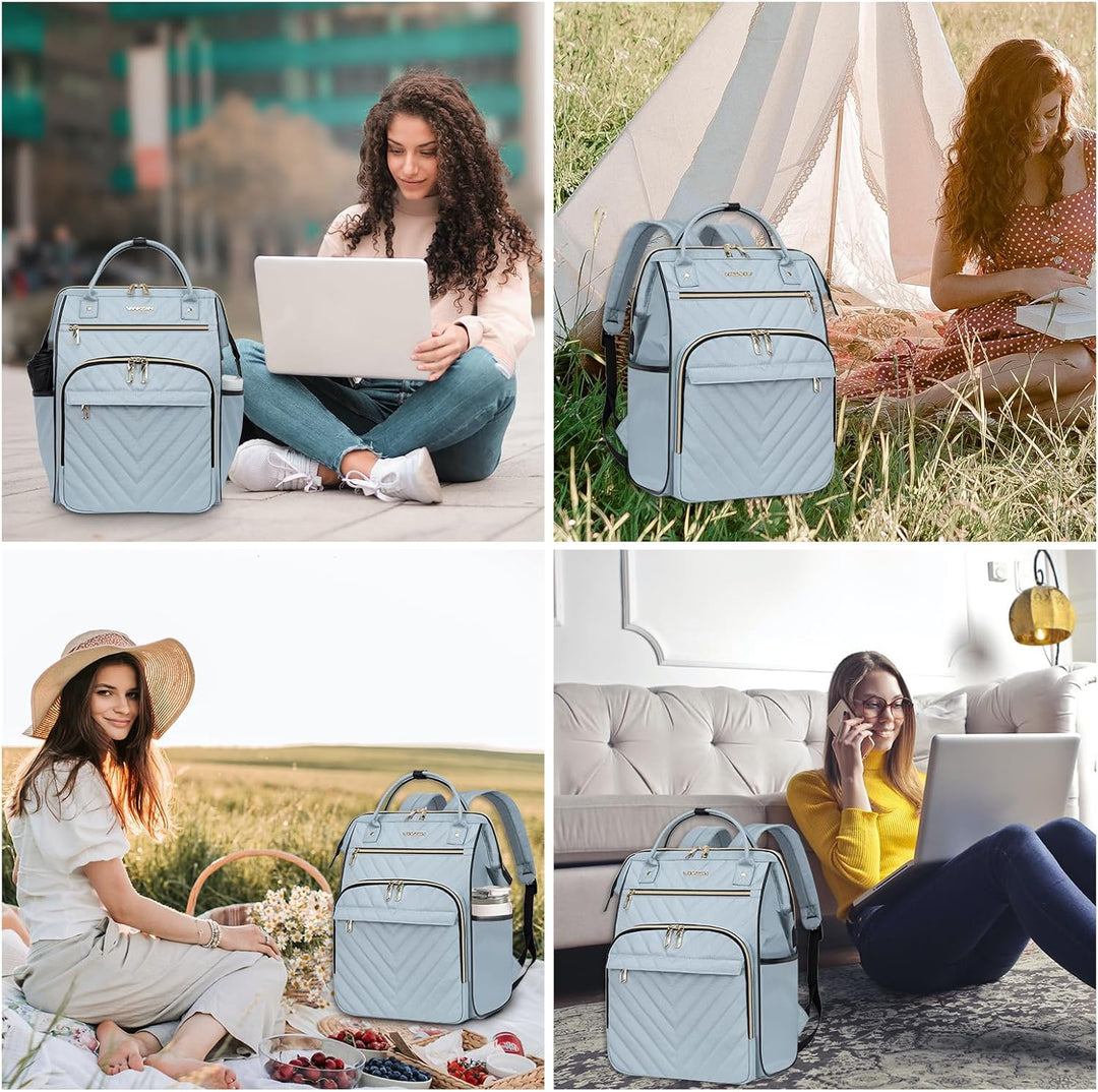 VANKEAN 17 Zoll Laptop-Rucksack für Damen und Herren, modische Computer-Arbeitstasche, grosse Kapazi