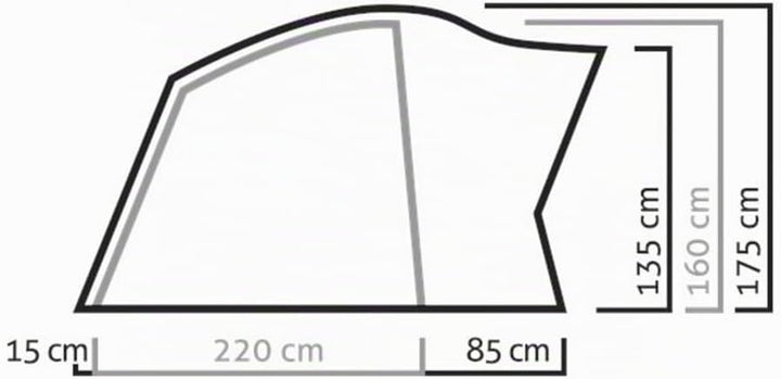 Salewa Almhüttenzelt - 4 Personen Zelt CACTUS/GREY UNI, CACTUS/GREY UNI